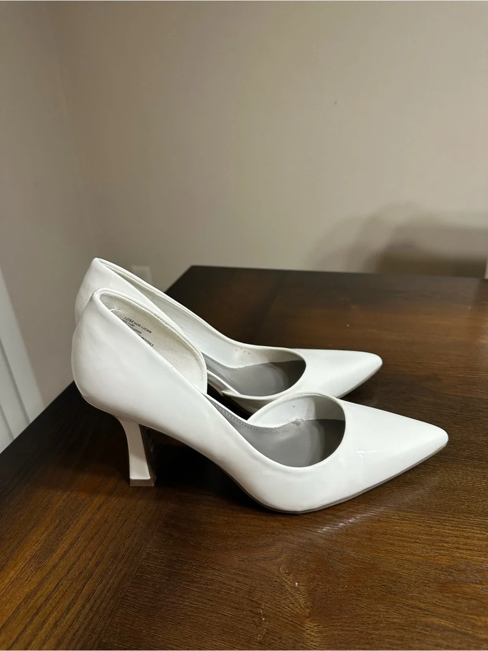 Worthington Cream Pointed-Toe Mid Heel Pumps